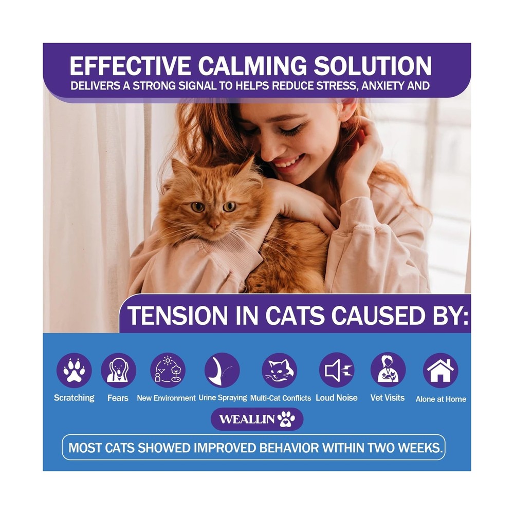 6 Pack Cat Calming Diffuser Refills - Cat Pheromones Calming Diffuser Refill ...