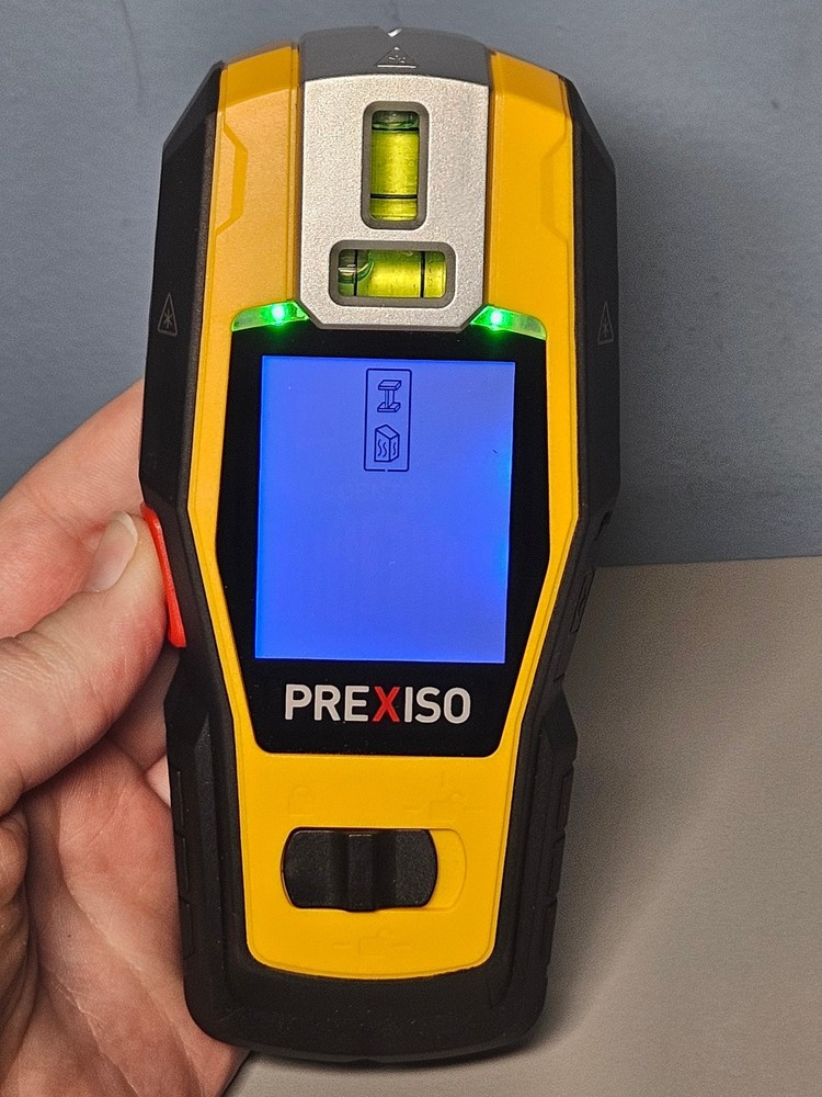 Prexiso 2-in-1 Stud Finder with Laser Level, Rechargeable Multi Surface - New!