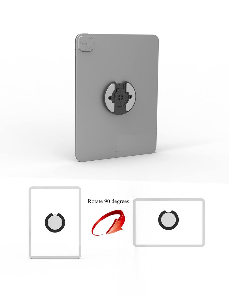 NOTMBESTM Universal Tablet Wall Mount Adjustable 90 Degrees Rotating Black