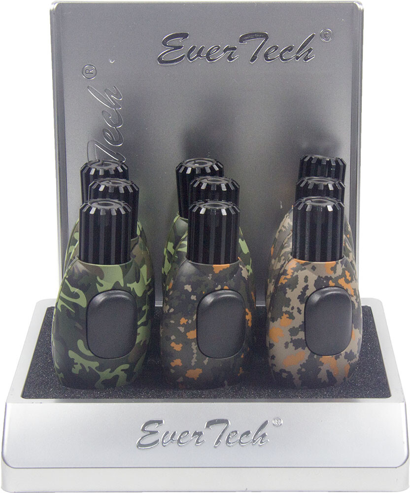 Single Jet Torch Lighter Adjustable Windproof Butane Refillable Camo Color