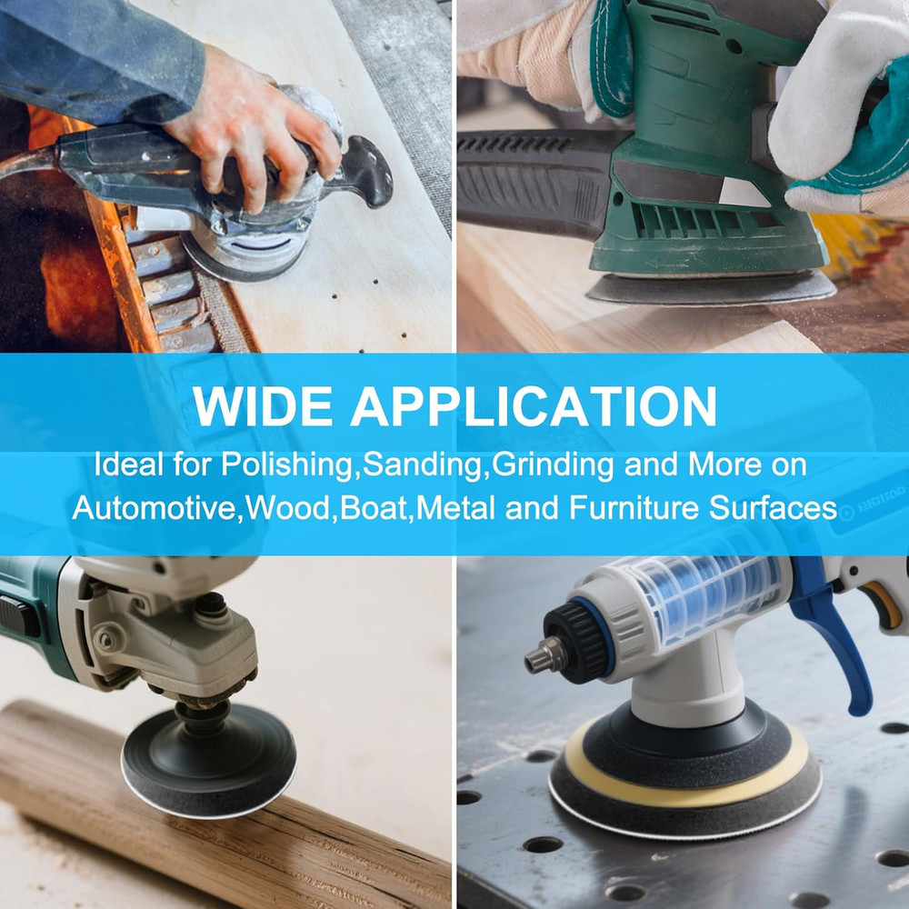 5 Pack 5 Inch Soft Sponge Interface Pad for Sanding Pad Hook&Loop Sanding Discs