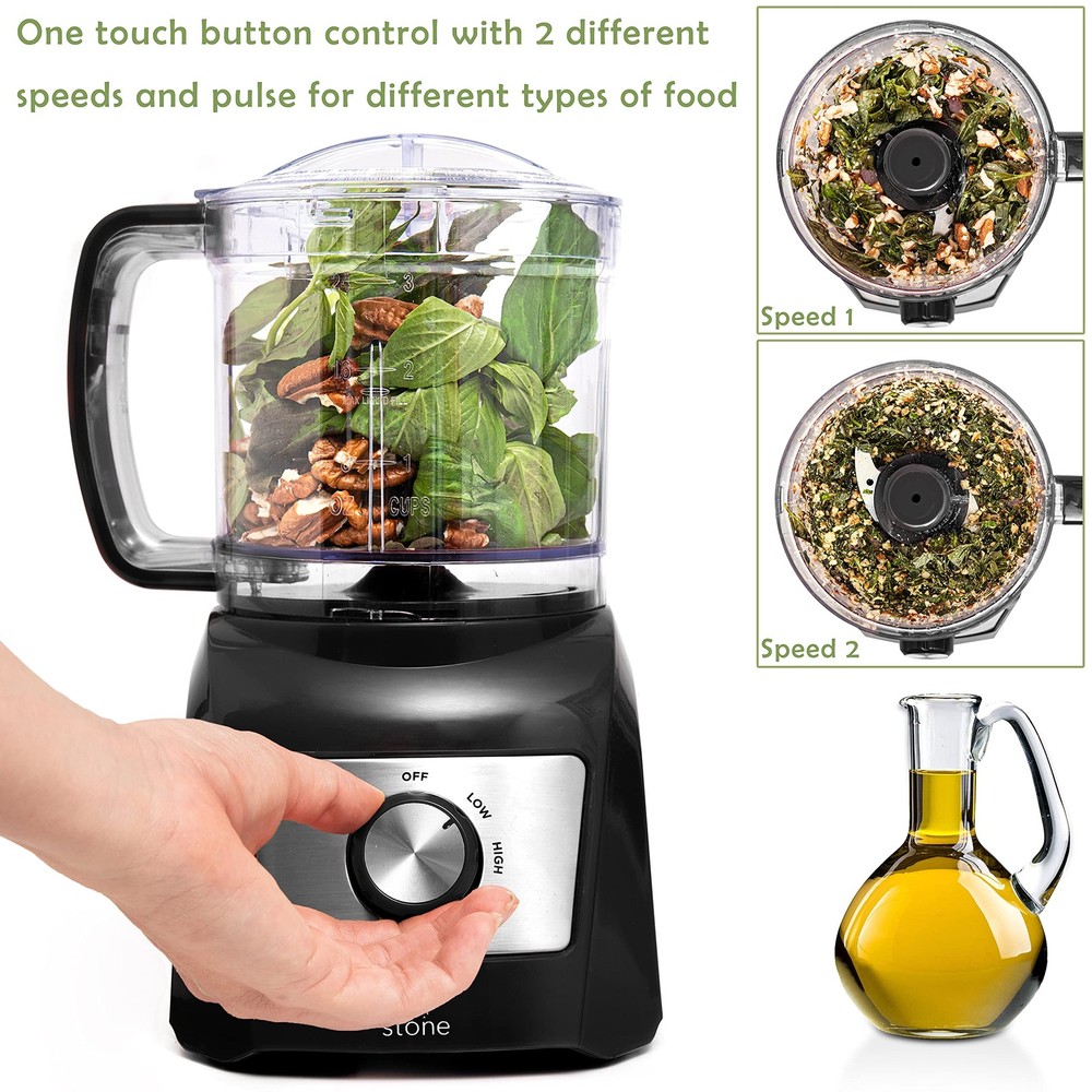 3 Cup Mini Food Processor Strong Vegetable Chopper for Dicing Chopping Mincin...