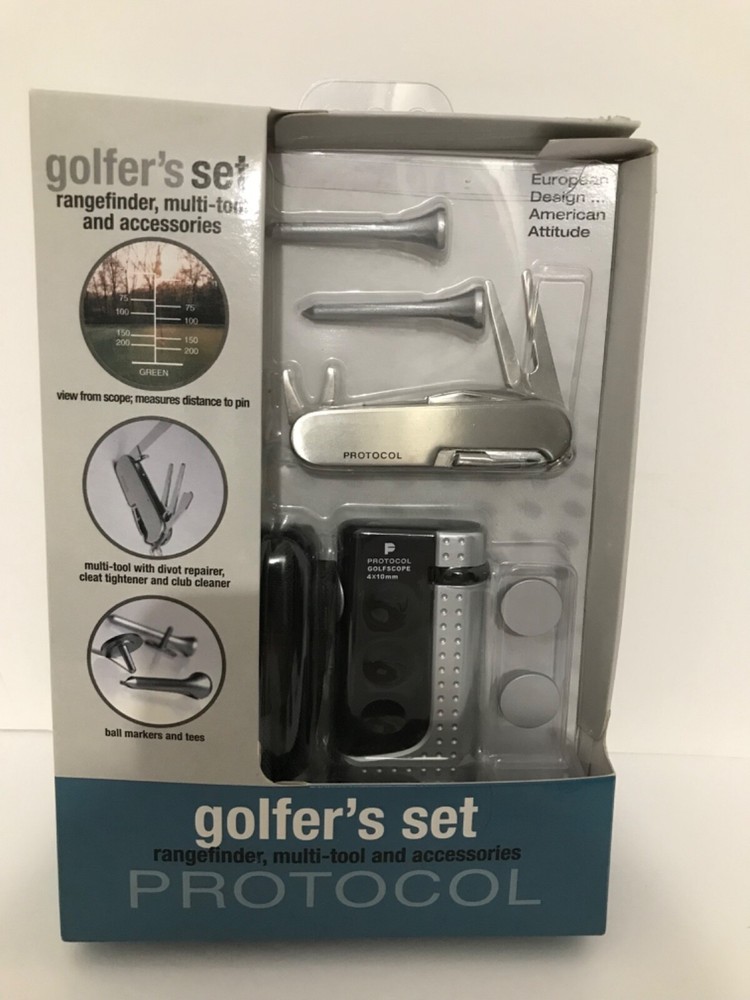 Protocol Golfers Multi Tool Set Rangefinder And Accessories Golfing golf tech