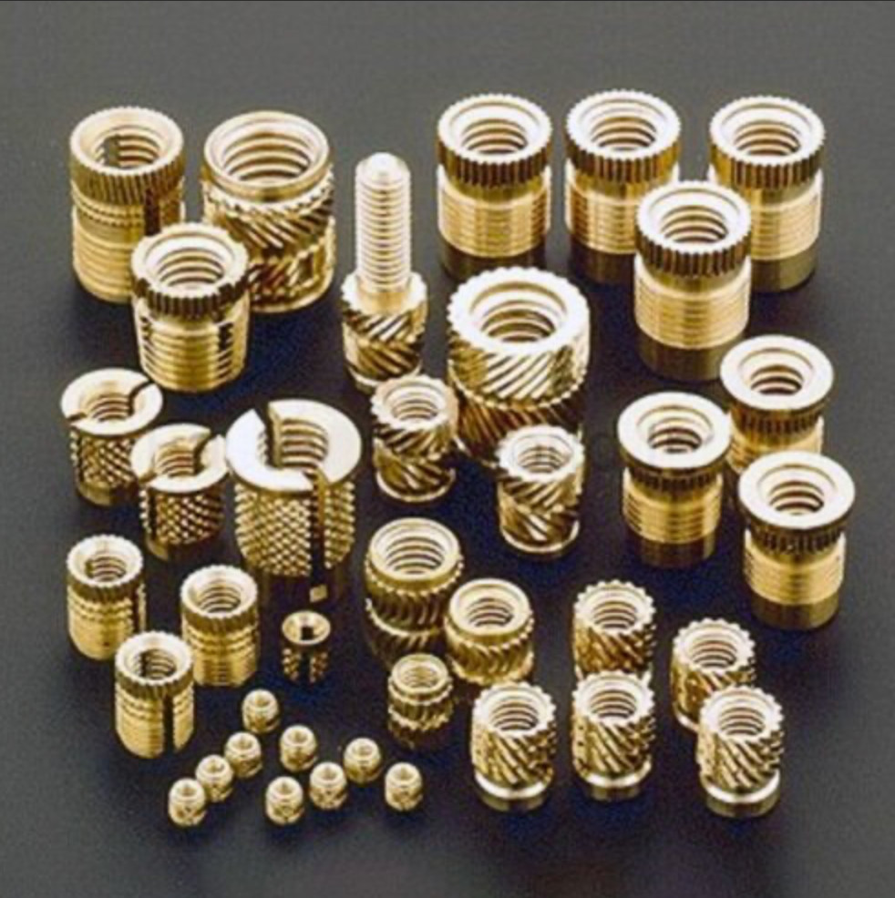 M4 X 7.4 SPIRO HEADED BRASS INSERT FOR PLASTIC PSM04870