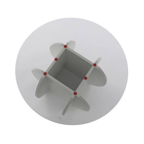 Round Coffee Table, Glass Tabletop Coffee Table, Tempered Glass Coffee Table