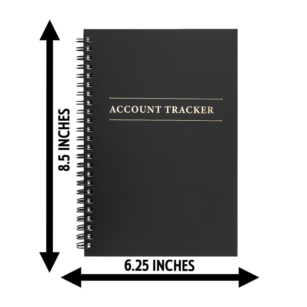 2 Pack Expense Tracker Ledger Book- Finance Black - 2 Pack, - 2