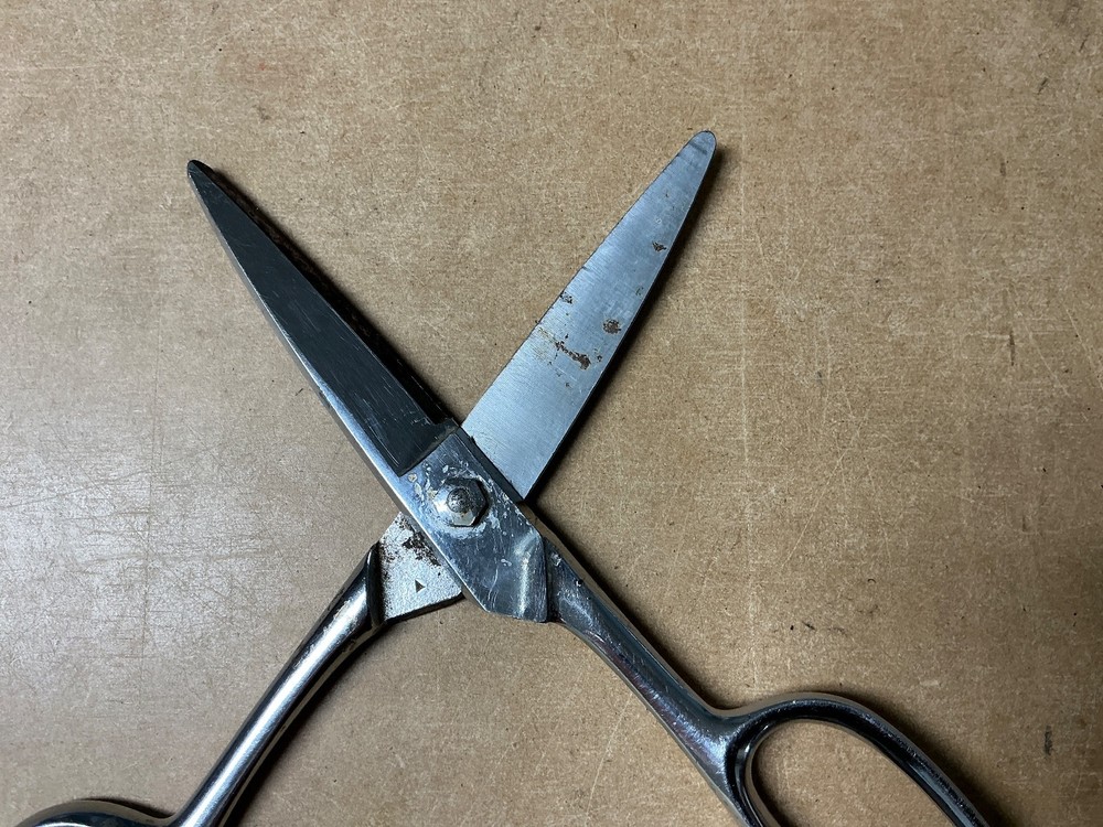 Vintage Gingher 8” Chrome Shears Scissors Brazil