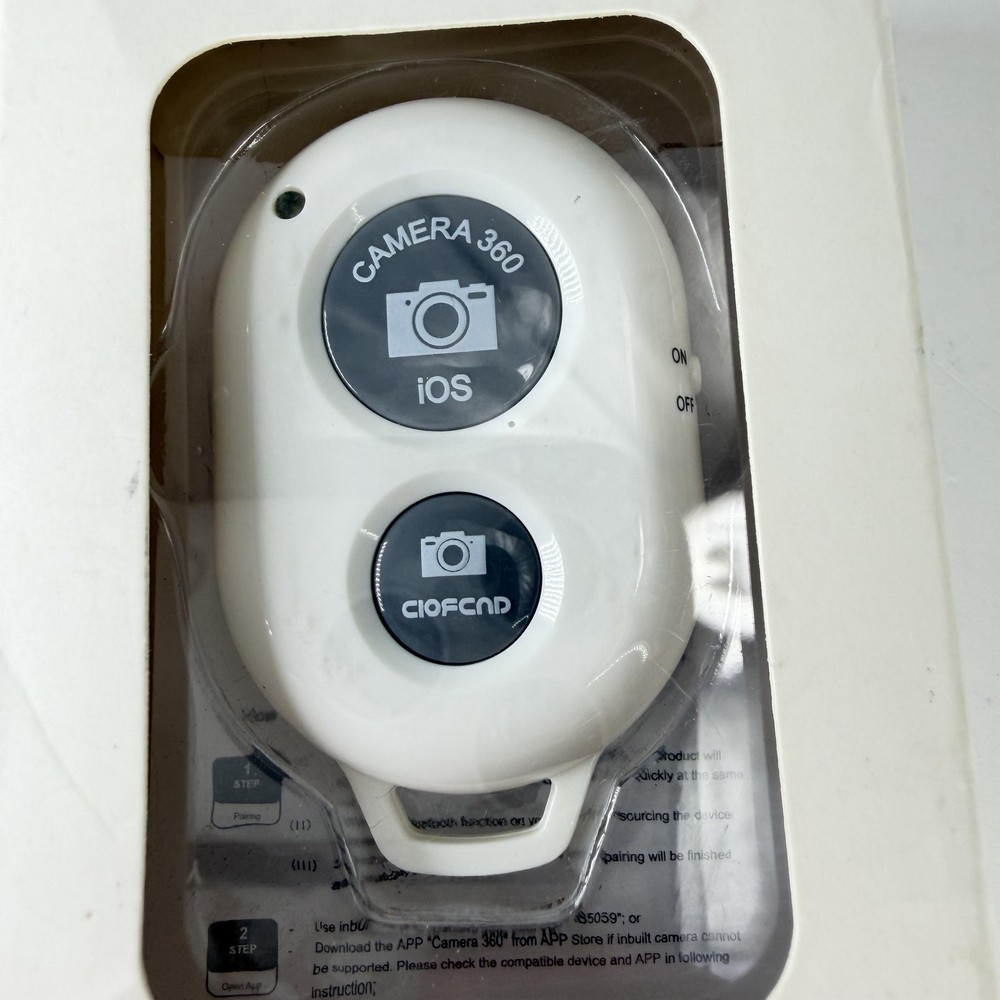 Bluetooth Camera Shutter Remote White Wireless Selfie Smartphone MB5059 IOS