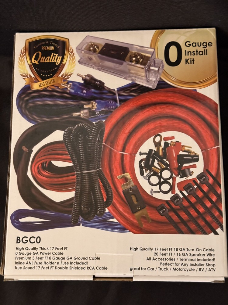 0 gauge Amp Install Kit -- BGCOB