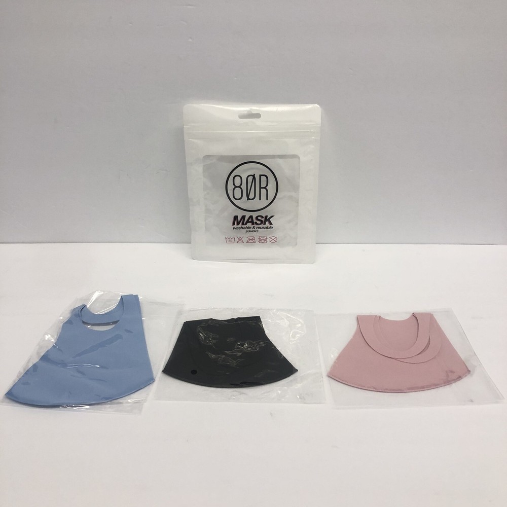 80R • 3 Washable & Reusable Masks