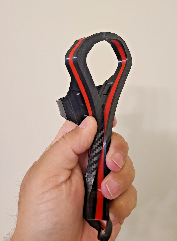 Minelab Manticore Metal Detector Compatible Control Box Bumper - CF RED/BLACK