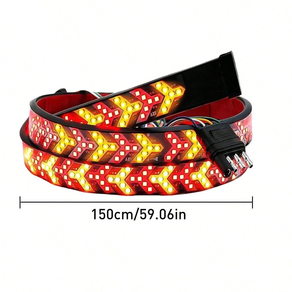 LED Tailgate Light Bar 60" Triple Row 5-Function Strip for Pickup Trailer SUV