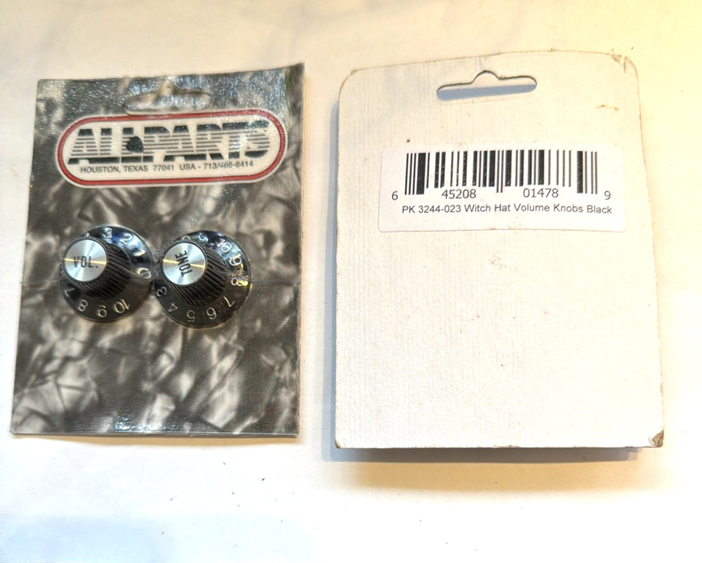 Allparts Black Witch Hat Knobs, 1 Tone, 1 Volume