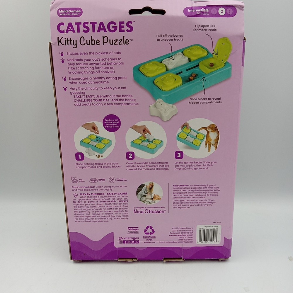 Kitty Cube Interactive Cat Treat Puzzle, Blue..... ....................127