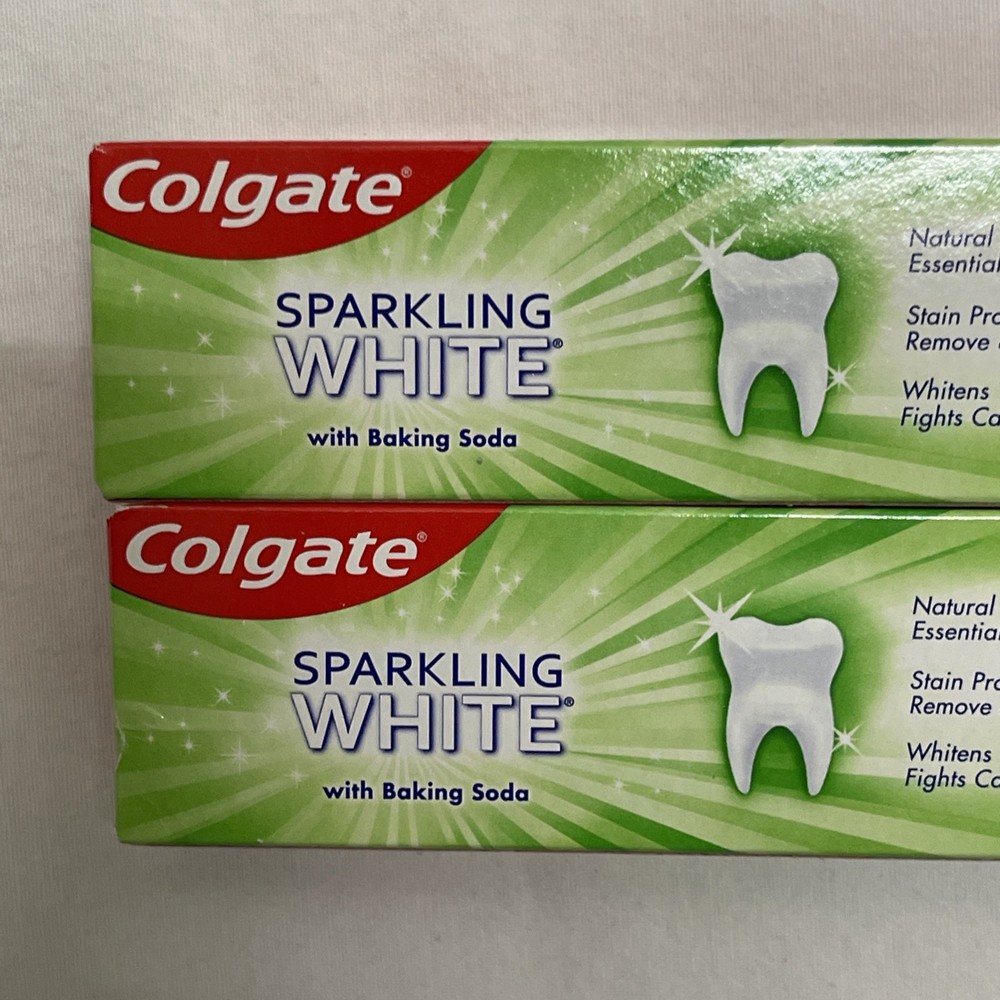 2-Pack Colgate Sparkling White Mint Zing Toothpaste 4oz Whitens & Protects