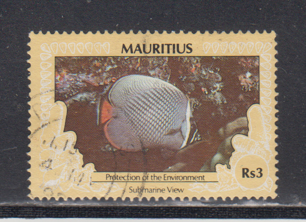 MAURITIUS :  1989/97 - USED  - SCOTT #  692  FISH