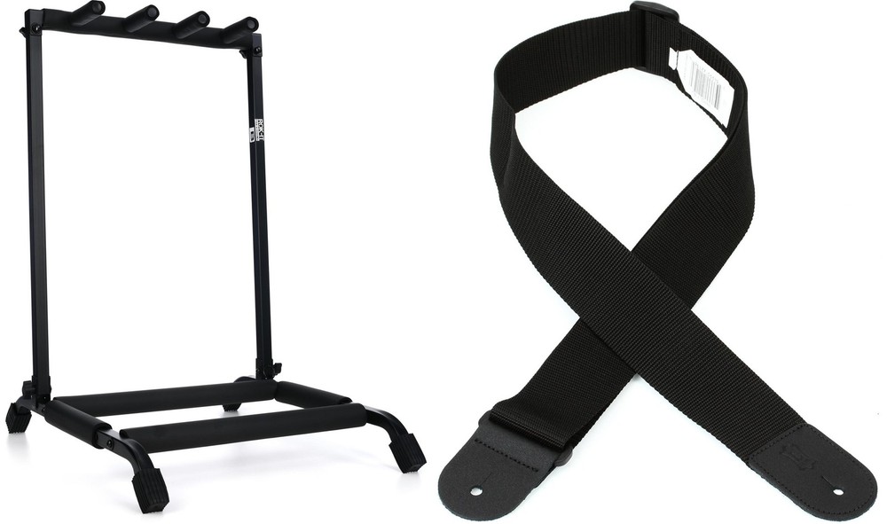 Rok-It RI-GTR-RACK3 + Levy's M8POLY-BLK Value Bundle