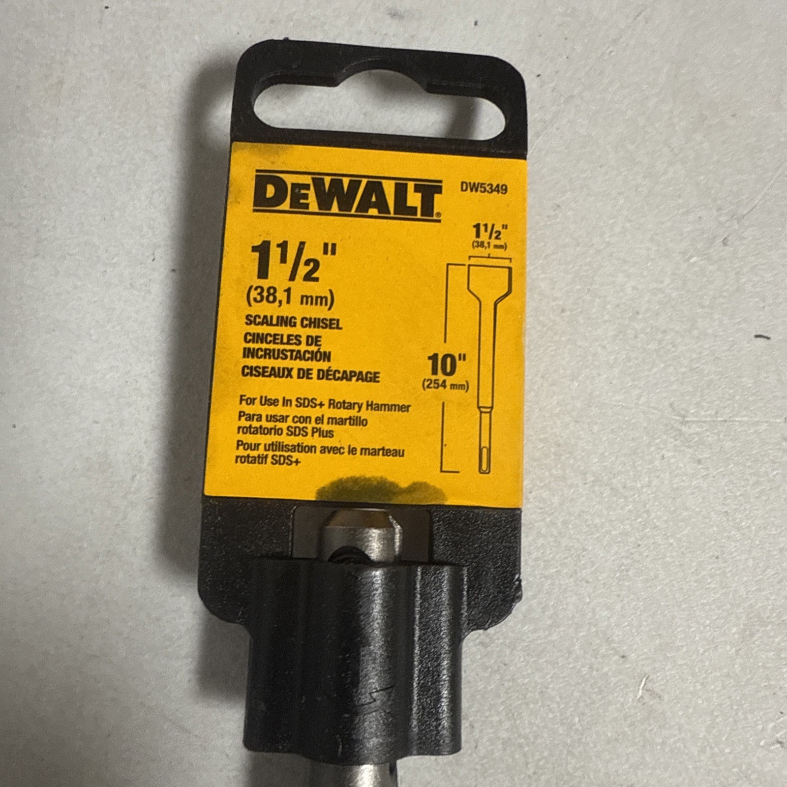 DeWalt DW5349 1-1/2" x 10" Scaling Chisel with SDS+ Shank