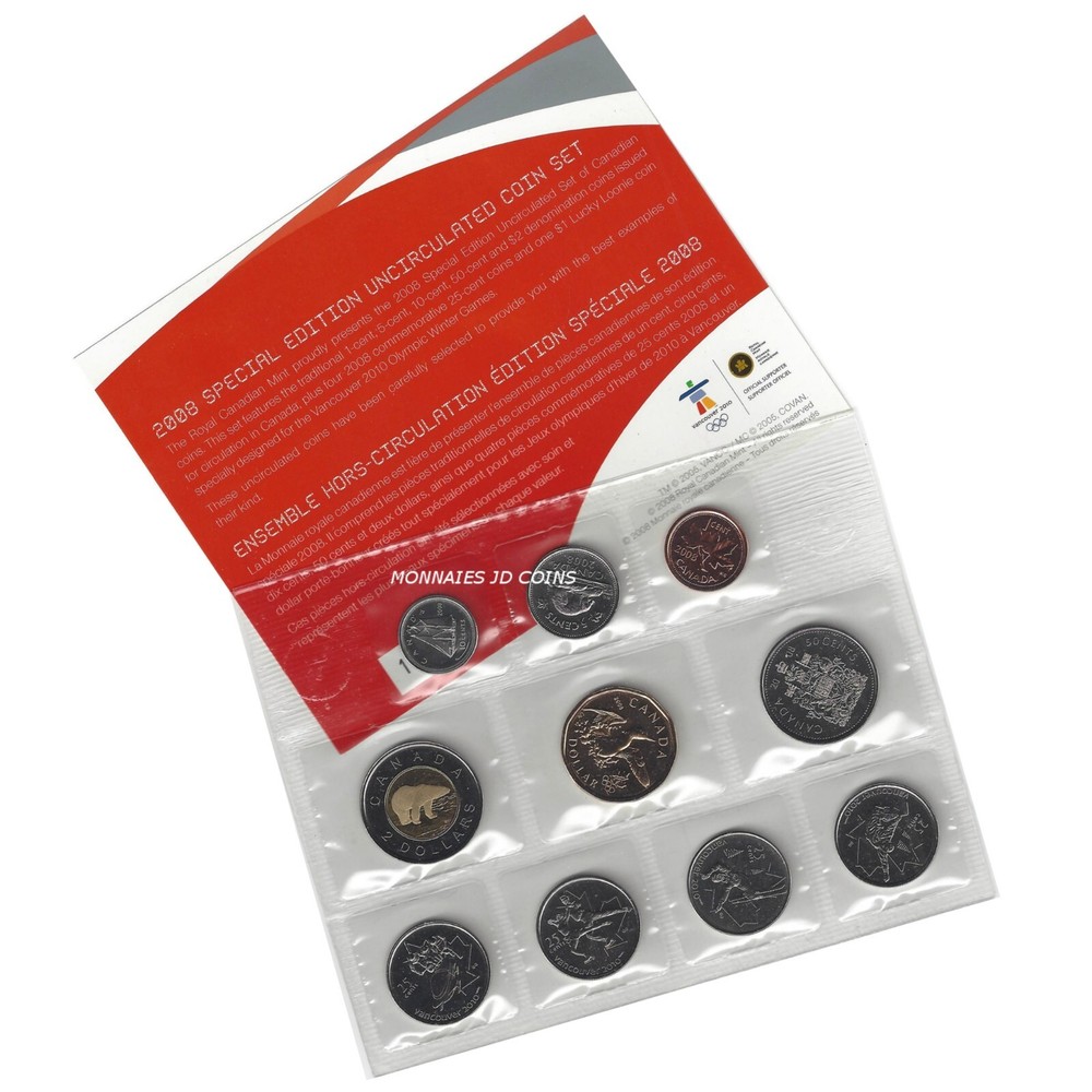 2008 Canada Special Edition Olympic Uncirculated Proof Like Set