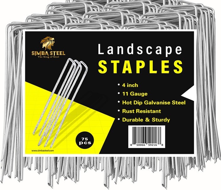 Landscape Staples 4/6/8/10/12 Inches 11 Gauge Galvanize Garden Stakes Fabric SOD