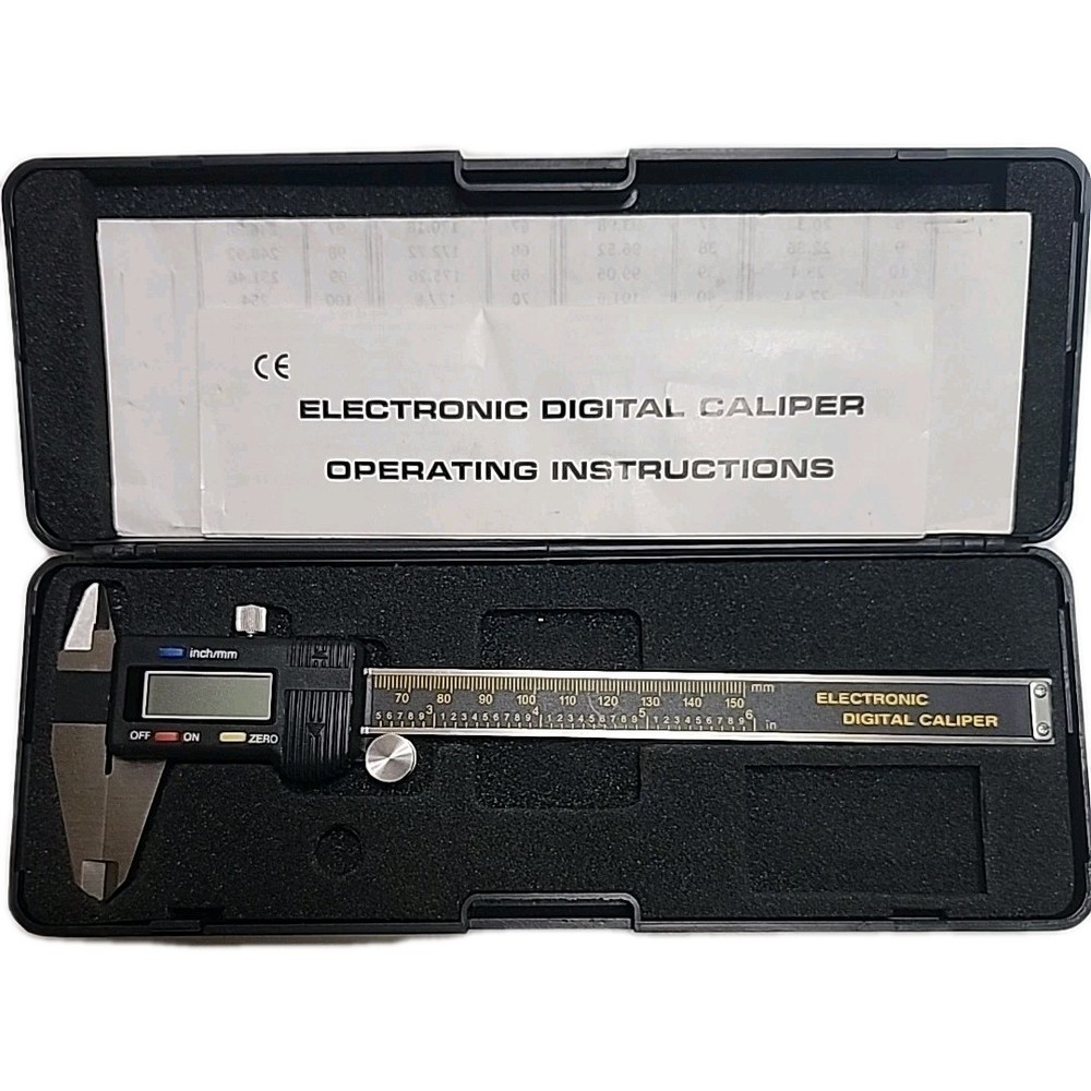 0-150mm Electronic Digital Caliper w/ Plastic Case Needs Battery