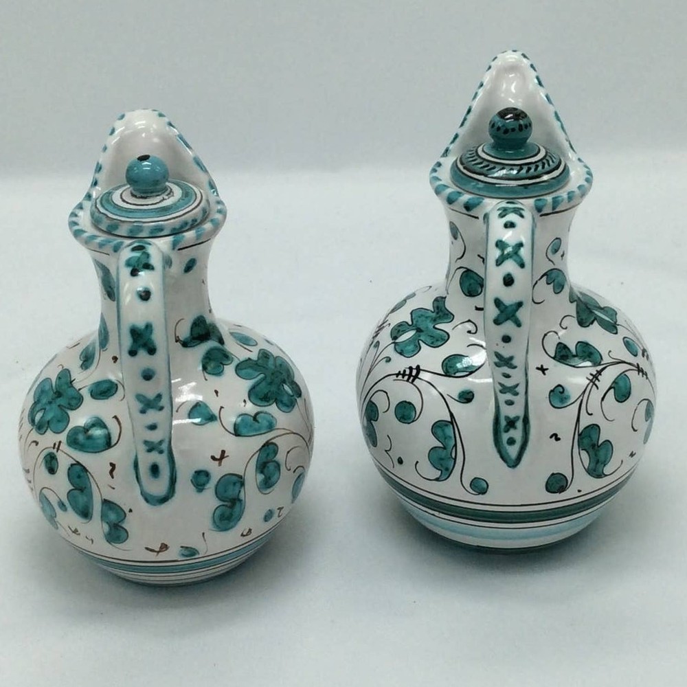 Pleasant Valley "Majolica" Ceramic oil and vinegar Serving Set