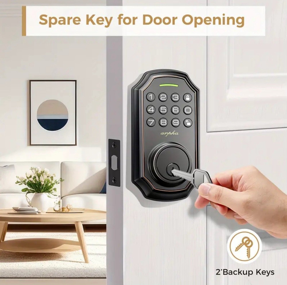 Arpha Smart Keyless Entry Door Lock - 100 Code Anti-Peek Combination