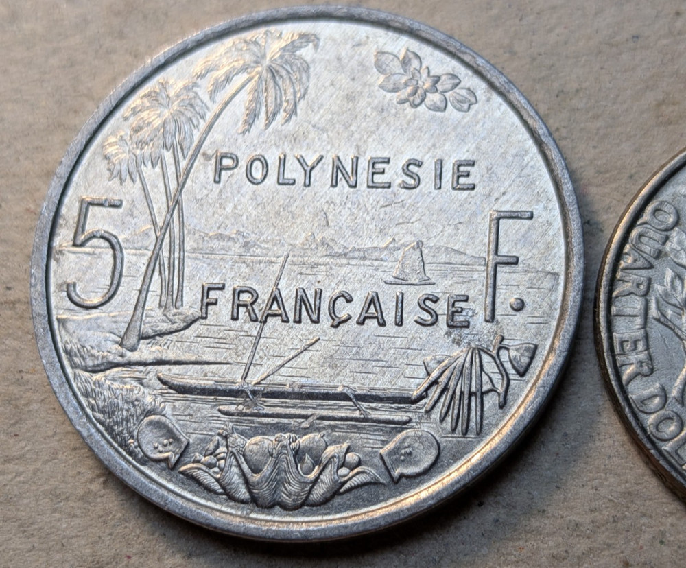 French Polynesia 5 francs 1984