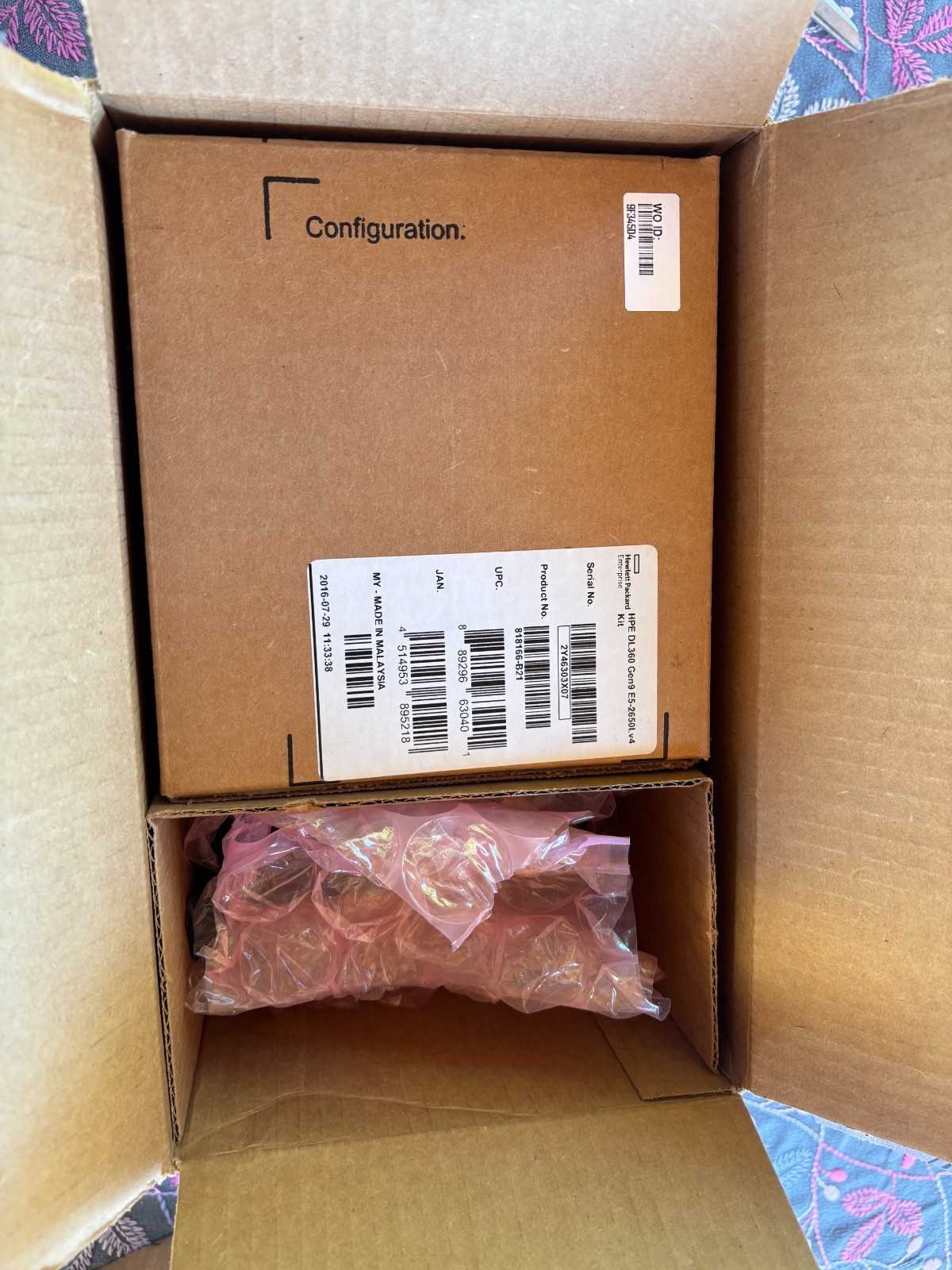 HPE DL360 Gen9 Xeon E5-2650Lv4 1.7GHz 35MB 65W Processor Kit SERVER 818166-B21