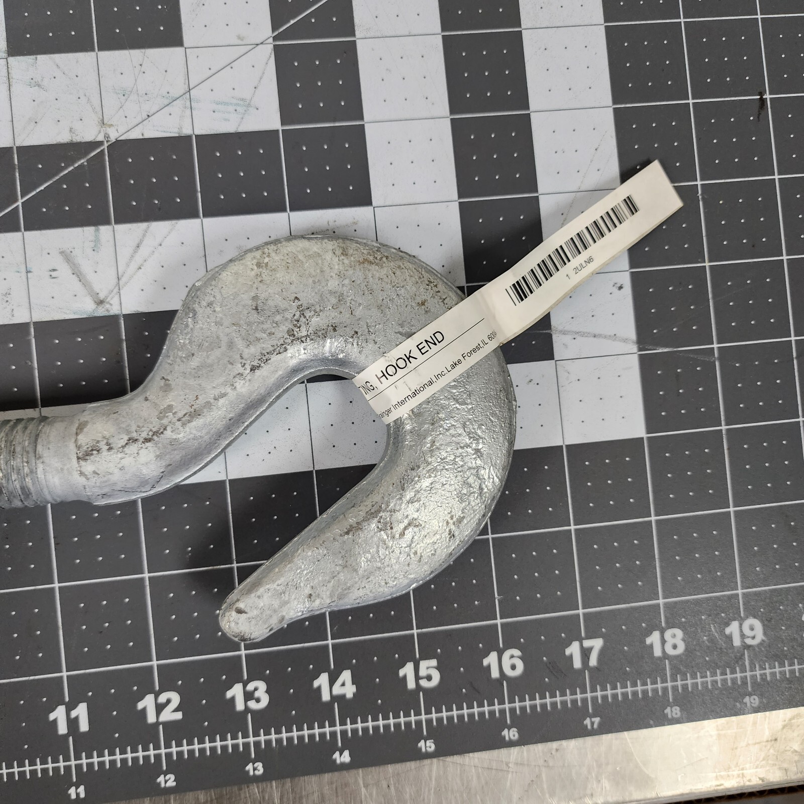 1” x 16” Galvanized Turnbuckle Hook 5000 lbs. 18” Take Up 2ULN6 1 HOOK [B8S2]