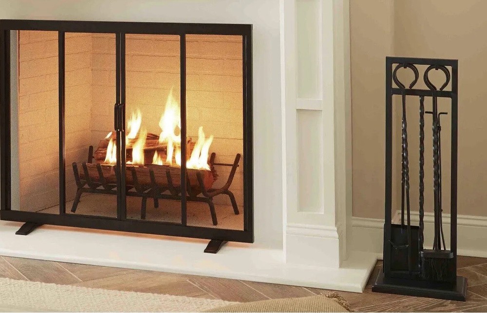 4-PIECE FIREPLACE TOOL SET-NEW IN THE BOX-HIGH QUALITY