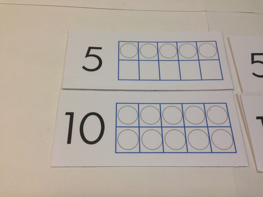 Ten Frames Counting - 20 Cards- Laminated Cards Set