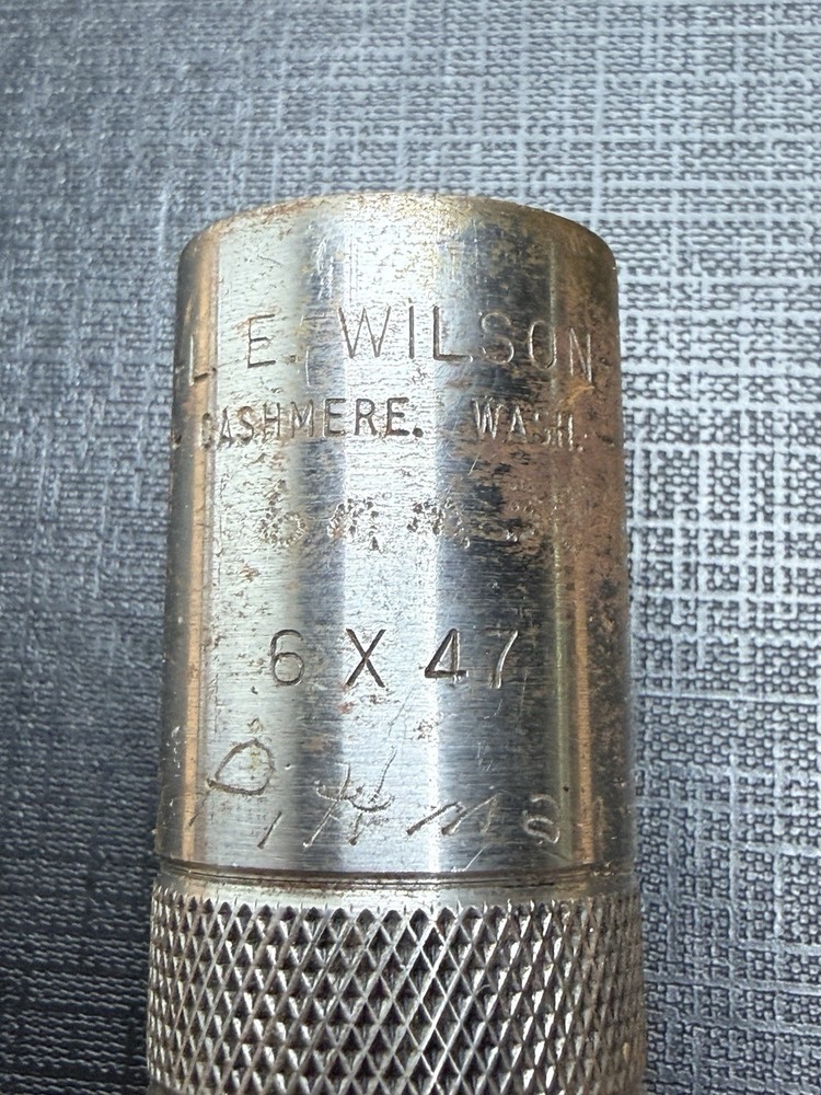 L.E. Wilson Trimmer Case Holder for 6x47 Fired Cases