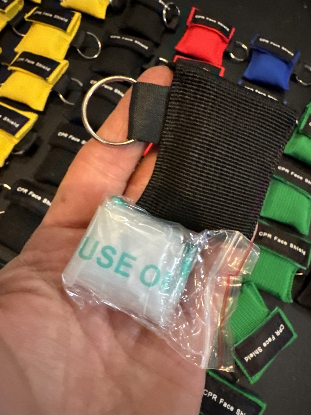 Lot of 38 CPR Face Shield Mask Keychain Mask Disposable Emergency Kit