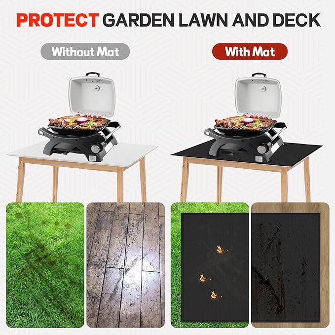 Durable Fireproof Fireplace Carpet Grill Rug Protection Mat Flame Resistant Pad