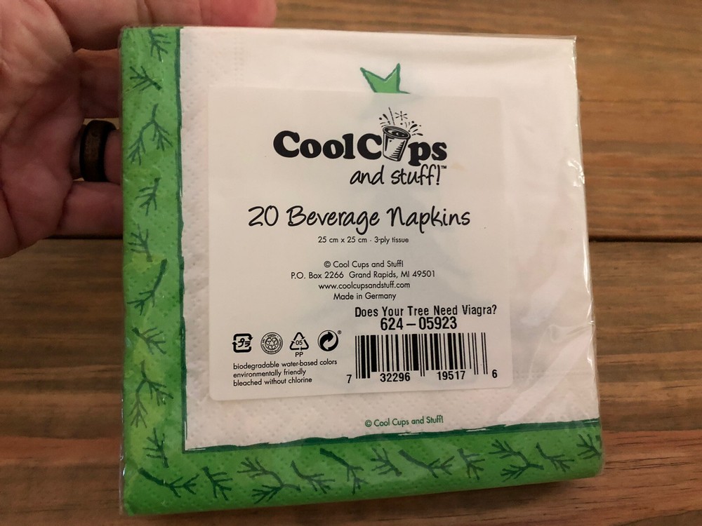 Christmas Cocktail Napkins Does Your Tree Need Viagra