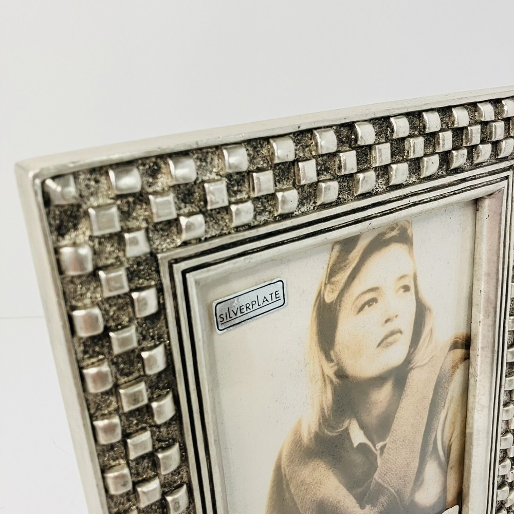 Encore Handcrafted Frames Silverplate 5 X 7 Mosaic Rustic Patina