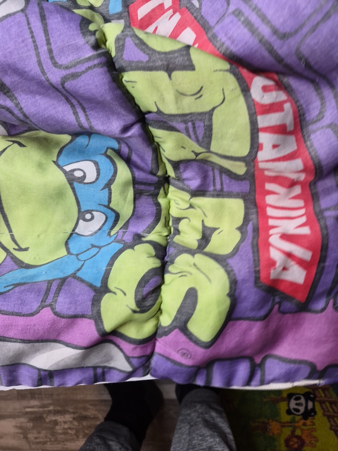 Vintage 1990 Teenage Mutant Ninja Turtles Youth Kids Sleeping Bag TMNT NO ZIPPER