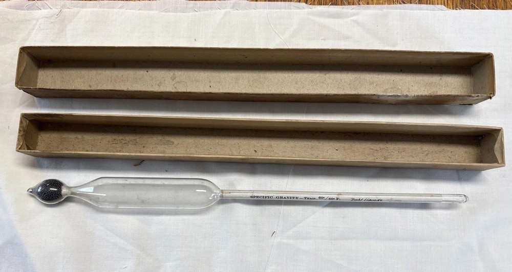 SPECIFIC GRAVITY SCALE GLASS HYDROMETER USA