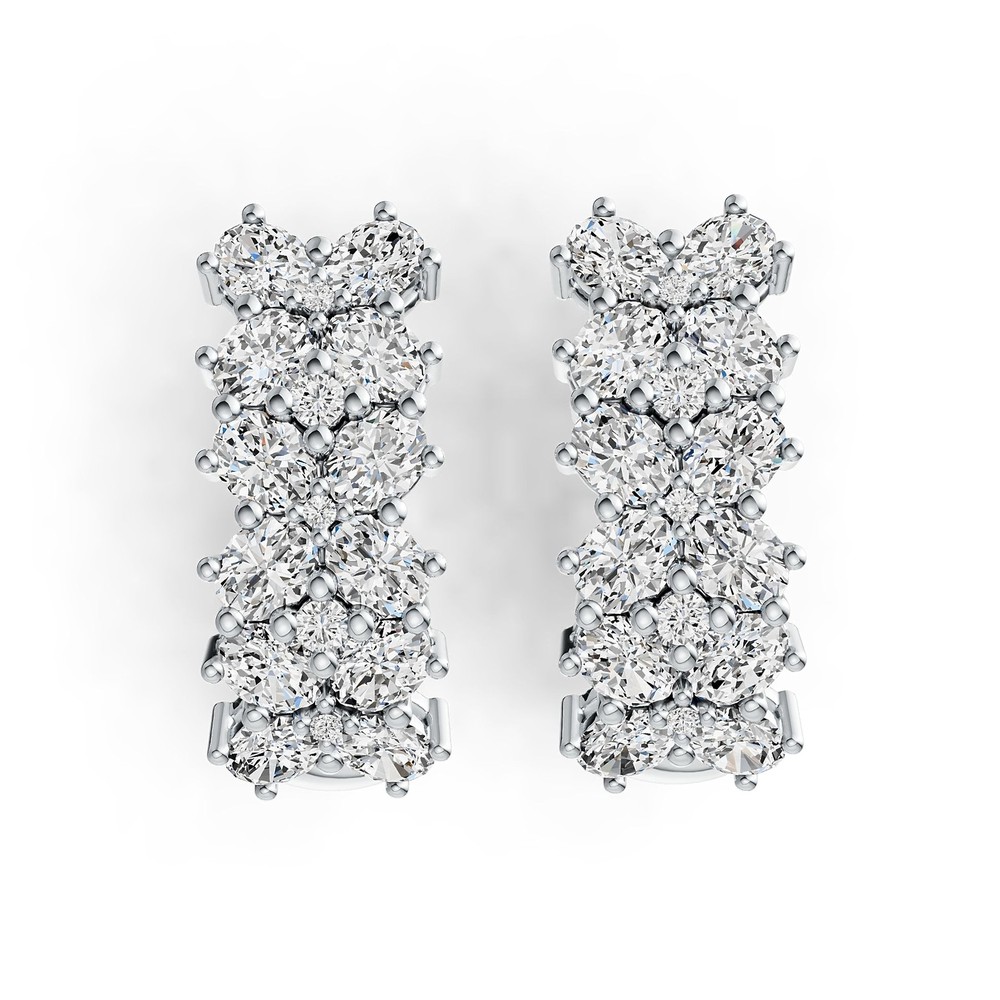 Sterling Silver Semi Mount Earrings Setting Oval OV 4X3mm