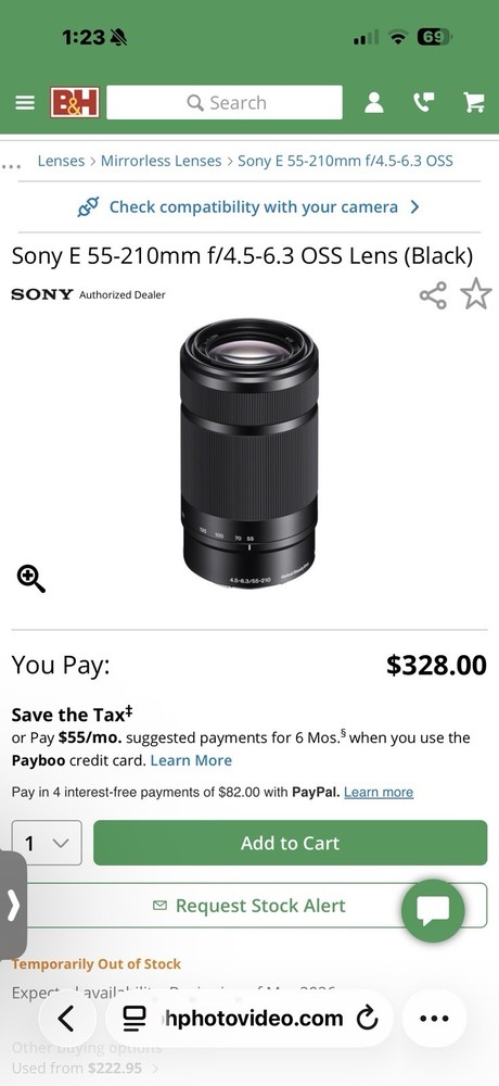 Sony Alpha Camera Bundle with 55-210mm Lens & LCS-U21 Carrying Case