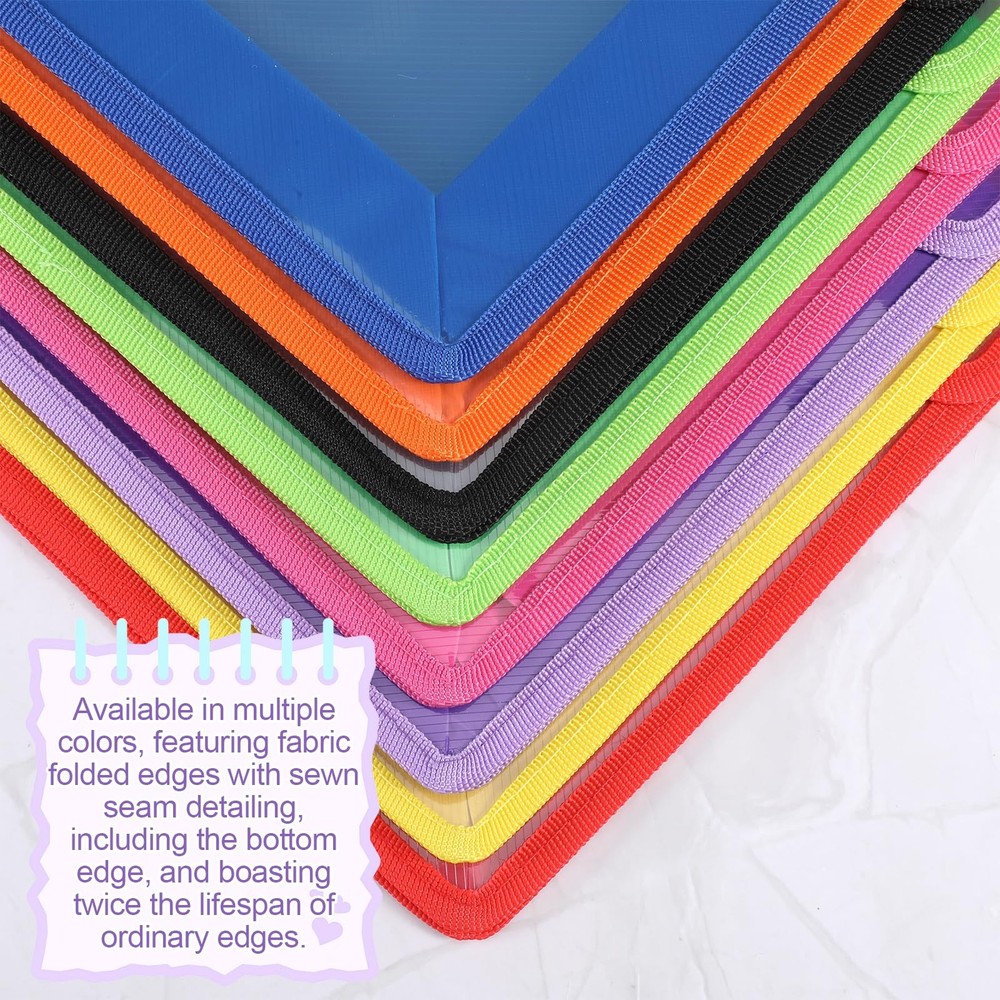 8 Pack Plastic Expanding File Folders, Plastic File Folders, Multicolor
