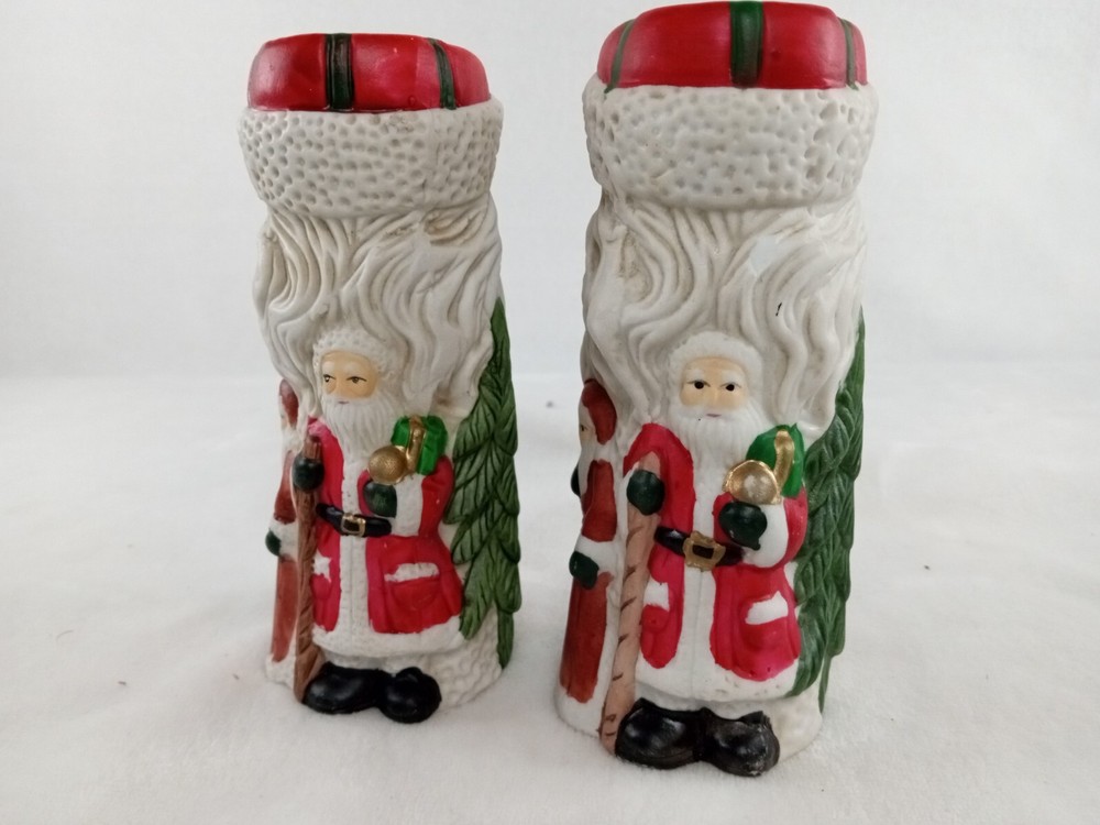 Ceramic Santa Candlestick Holders