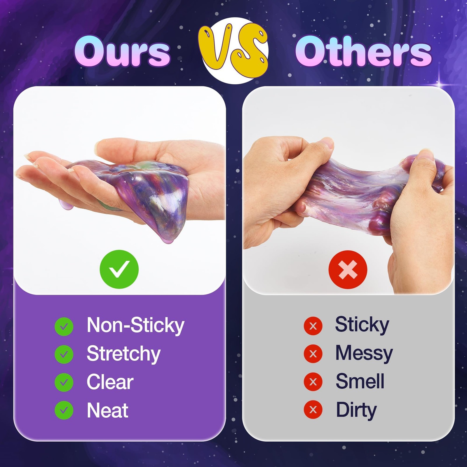 Ankyle 24 Pack Galaxy Slime Party Favors 1.6 inches x x 1.3