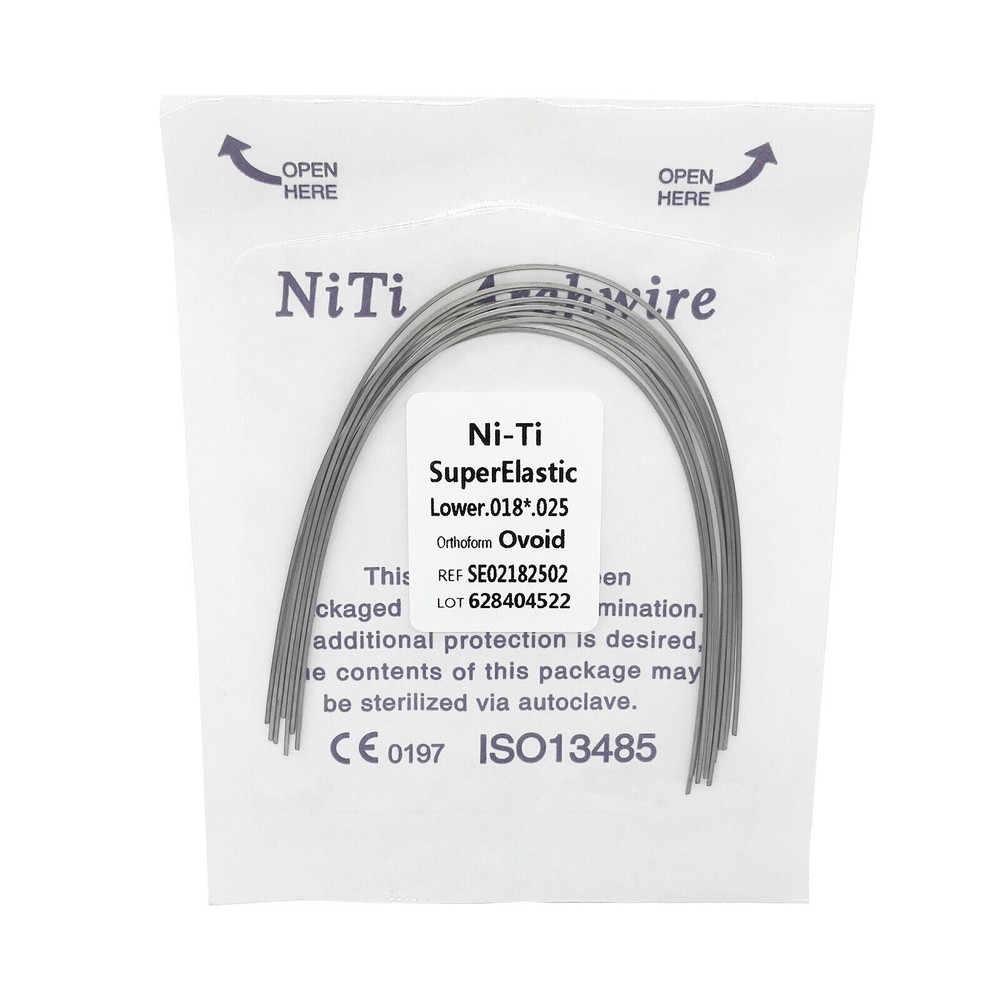 Dental Super Elastic NITI Rectangular Arch Wire Ovoid Natural Square Upper/Lower