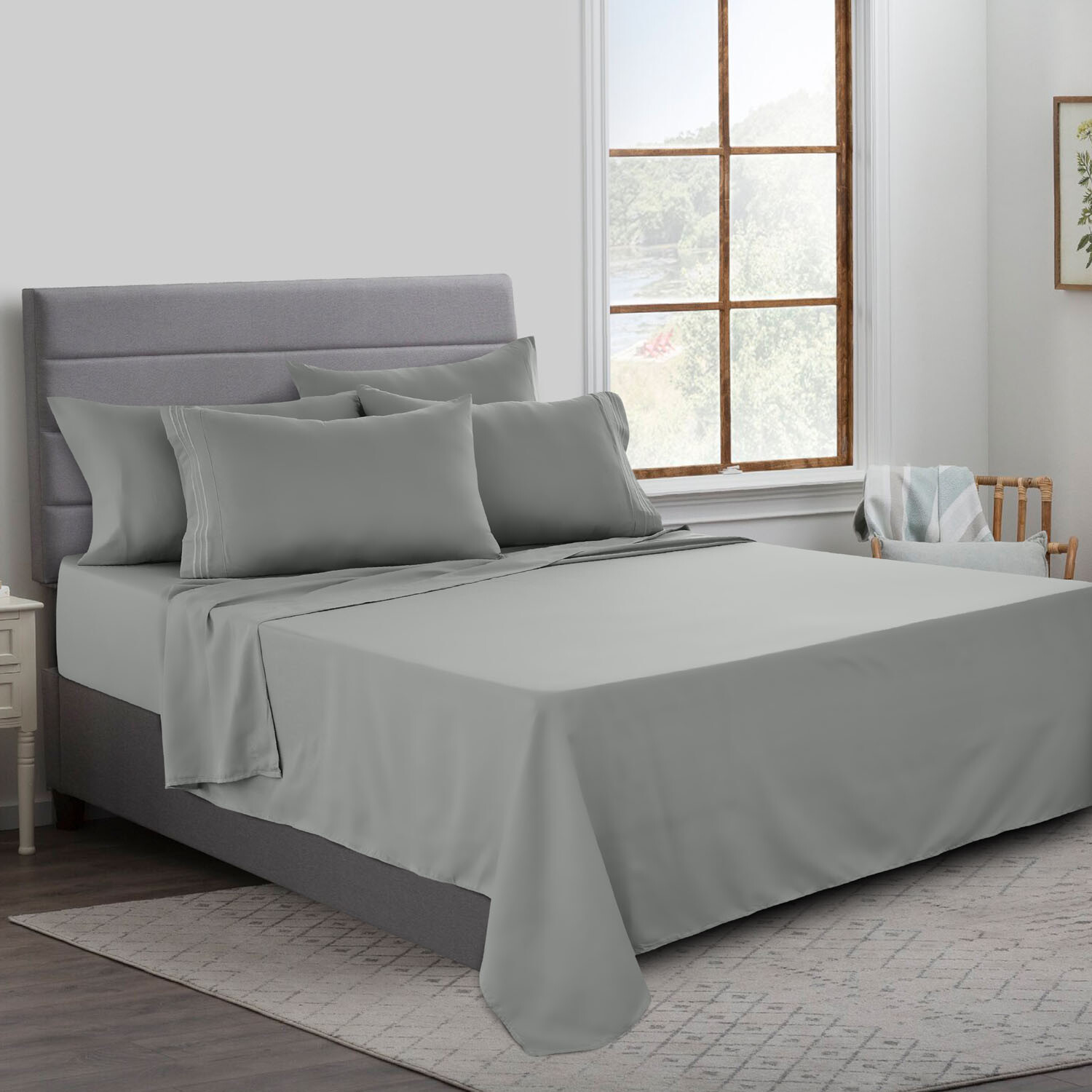 Bed Sheet Set 6 Piece Bedding Comfort Microfiber Deep Pocket 1800 Series Sheets