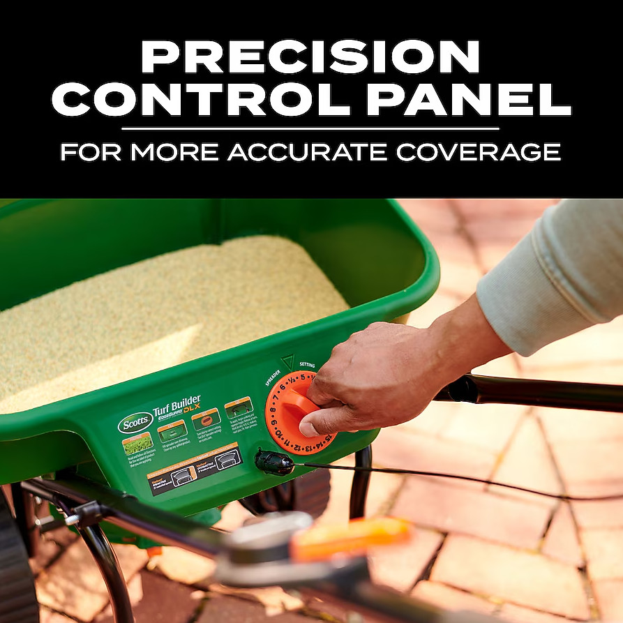 Scotts Turf Builder EdgeGuard DLX Broadcast Spreader 46-lb Capacity Compatible