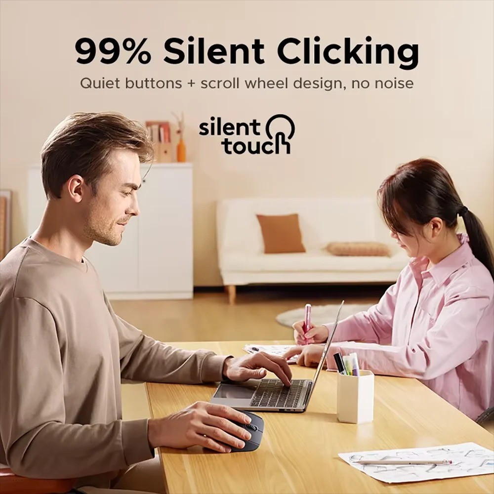 Dual Mode RGB Vertical Wireless Mouse – 2.4G & Bluetooth Ergonomic Rechargeable