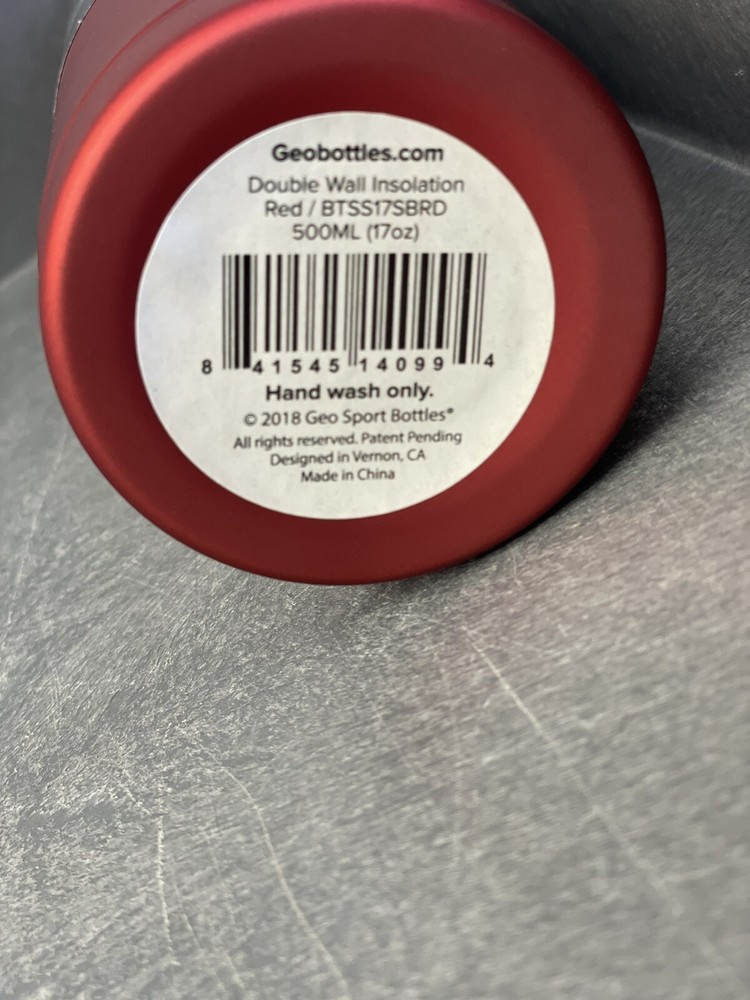 GEO Bottle 500ML (17oz) Red/BTSS17SBRD