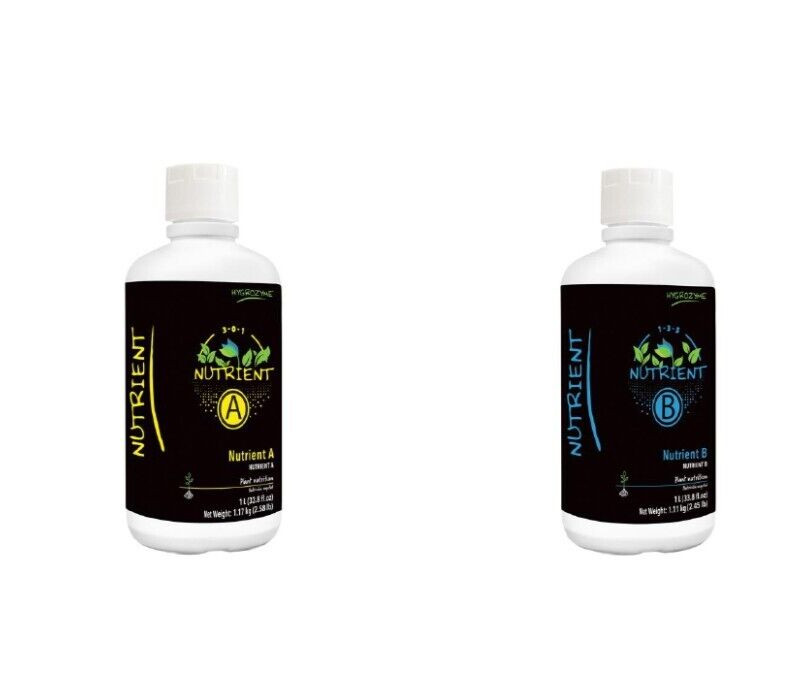 HYGROZYME Liquid Nutrient A and B - Complete Nutrient System in 2 Bottles